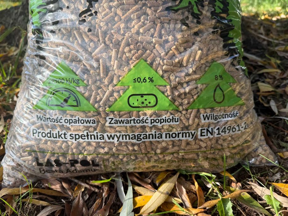 Pellet Las-Pol 975 kg NORMA EN 14961-2 płatość przy odbiorze transport GRATIS