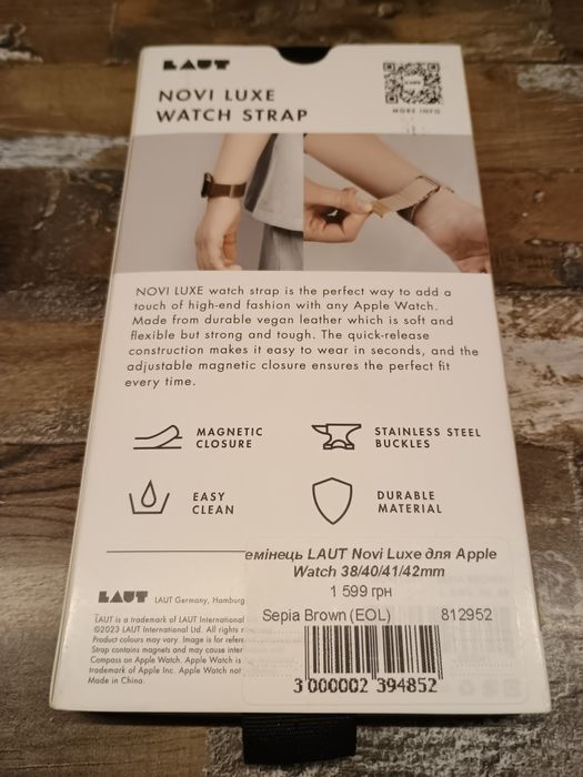 Ремінець для Apple Watch – LAUT NOVI LUXE Watch Strap (38/40/41 mm)