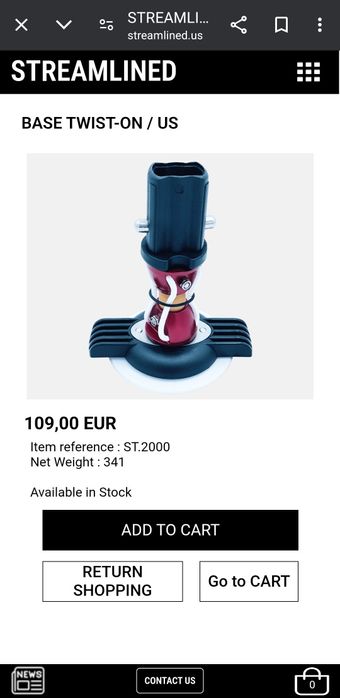 Base e extensor streamlined SDM US pin