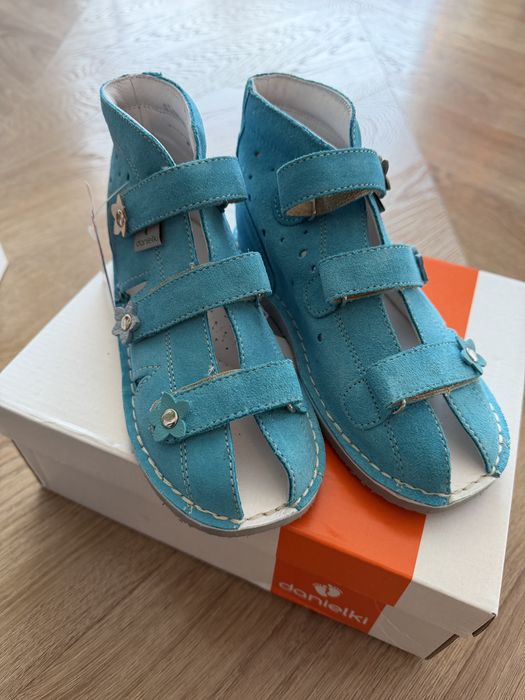 buty profilaktyczno - ortopedyczne DANIELKI wzór S124 turkus