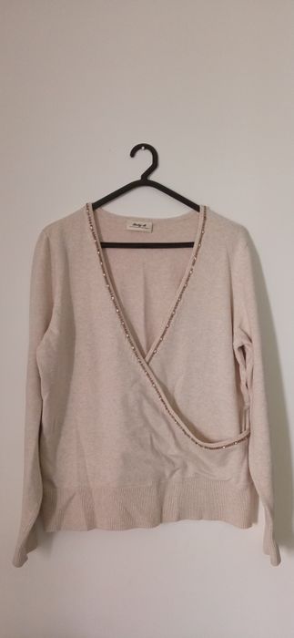 Camisola de malha bege