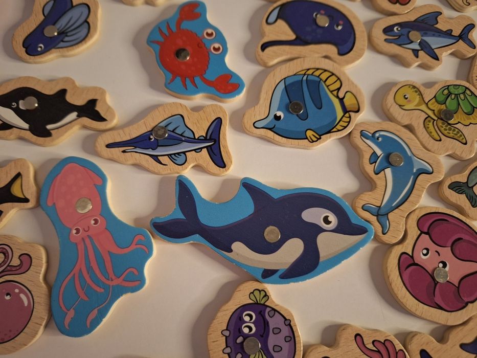 Магнітна дерев'яна рибалка