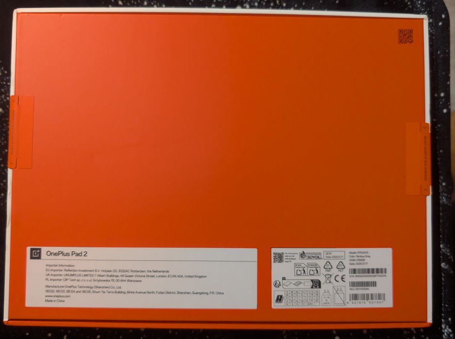 Tablet OnePlus Pad 2 NOWY 12/256GB 12,1" 3K Snapdragon 8 gen 3