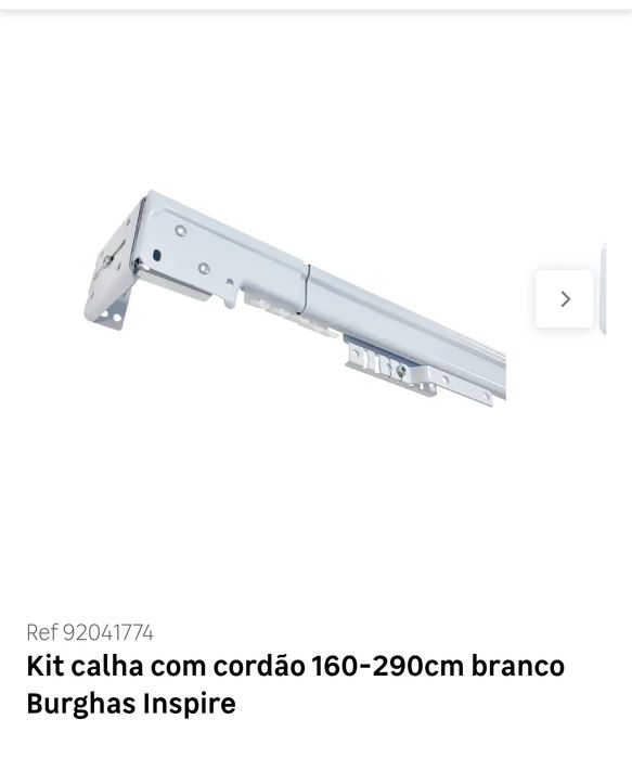 Varão 160 até 290cm novo