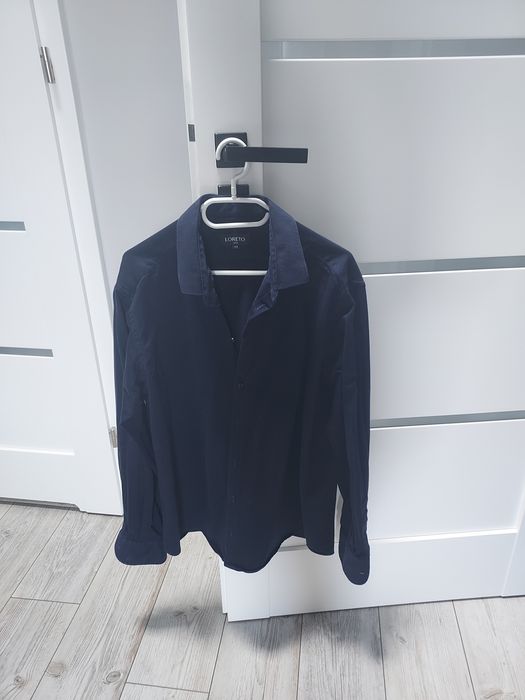 Granatowa koszula męska 100% bawełna