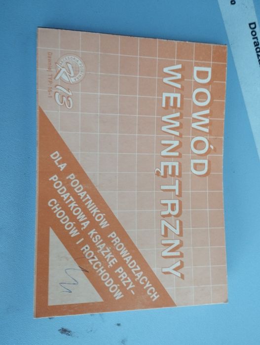 Dowód wewnętrzny książeczka do obitek