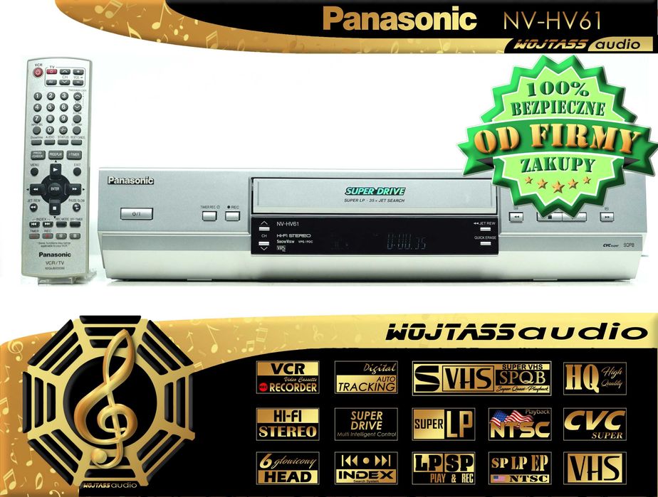 Magnetowid VHS Panasonic NV-HV61 6 głowic Hi-Fi