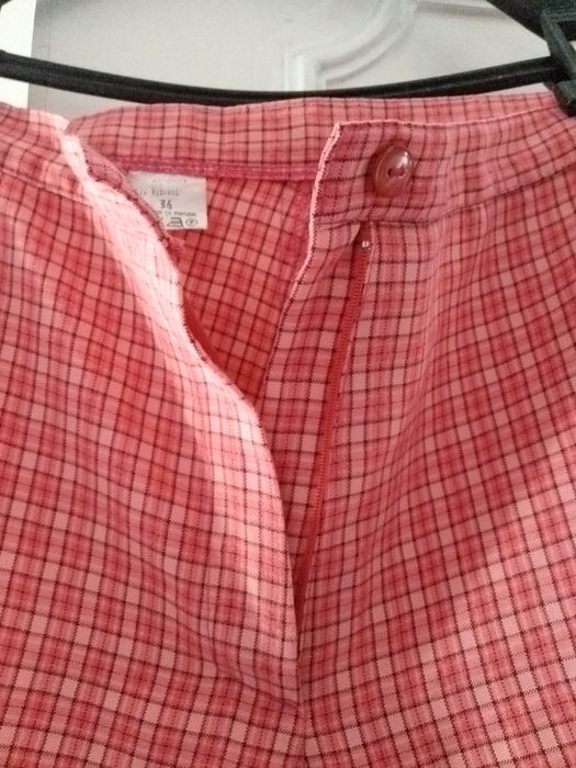 Calças Xadrez Rosa