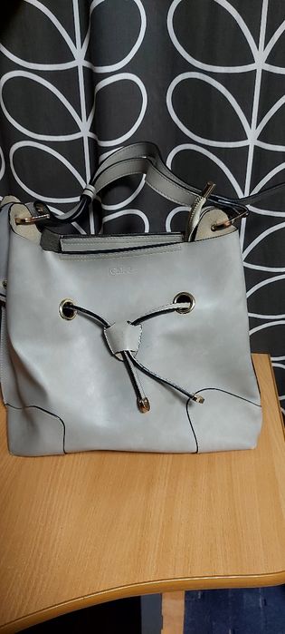 Сумка шкіряна сіра в ідеальному стані