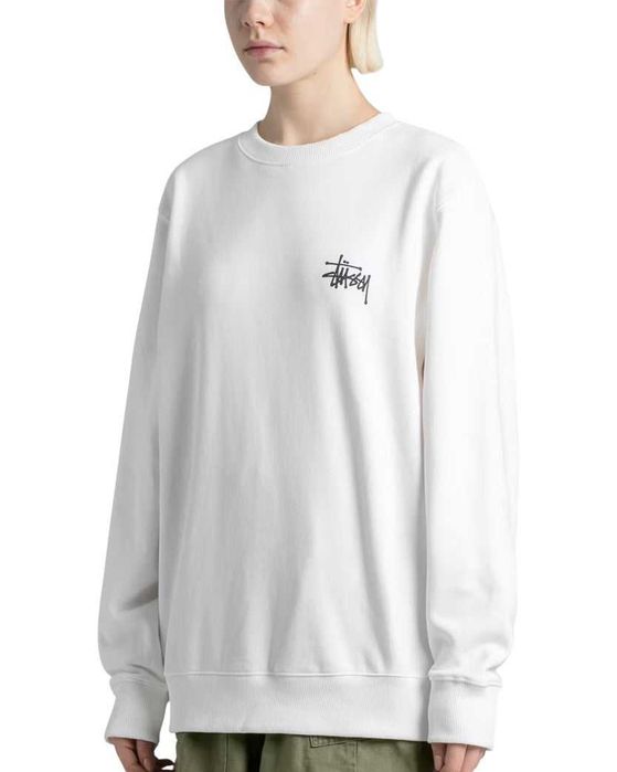 Світшот STUSSY Basic Crew Sweat White