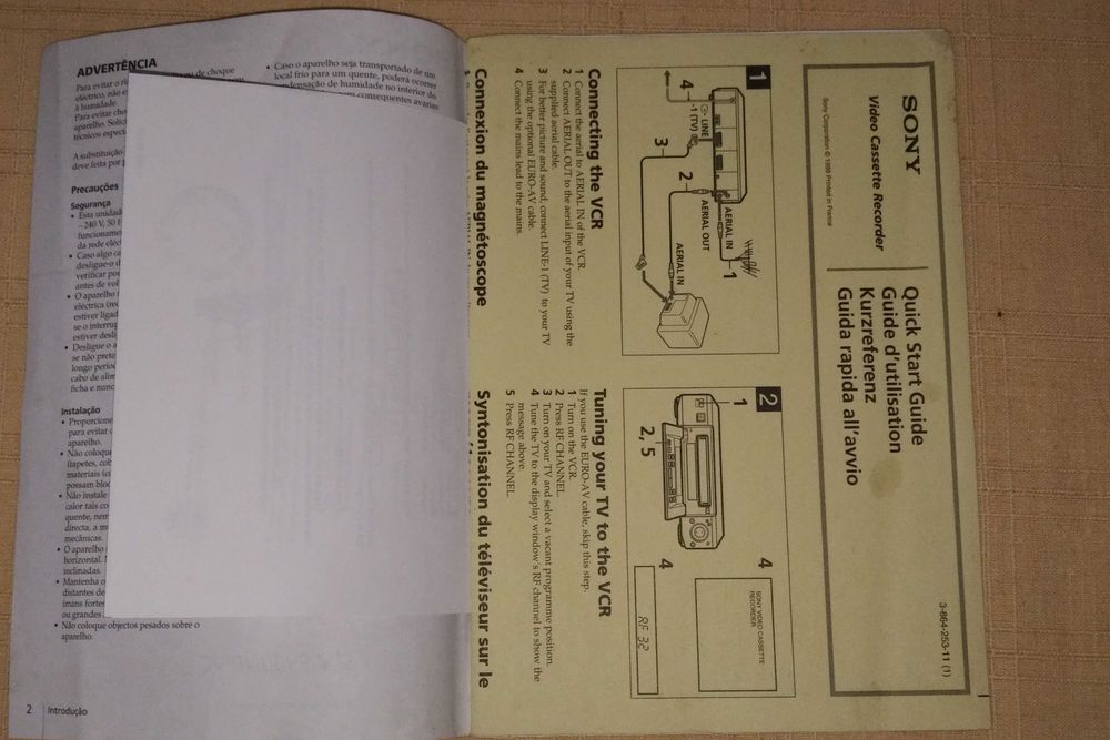 Manual original Video Sony SLV-F900NP / VC português