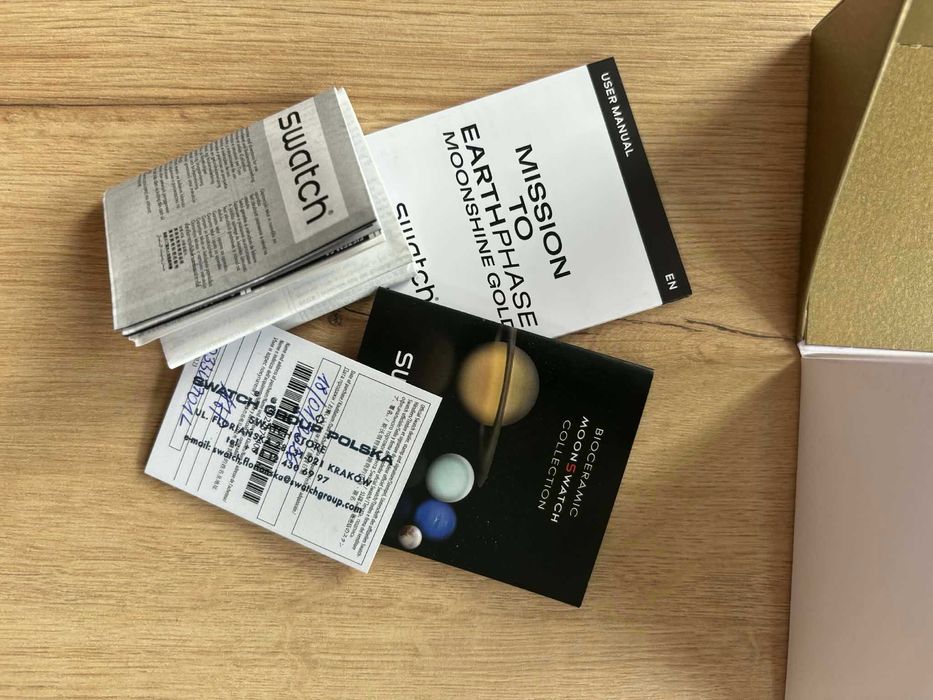 Omega x Swatch Bioceramic Moonswatch Mission To Earthphase Moonshine Gold Nowy Kolekcjonerski