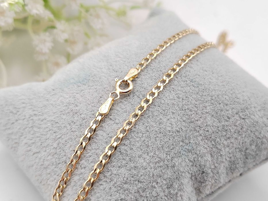 NOWY Złoty Łańcuszek Pancerka 45cm / Złoto 585