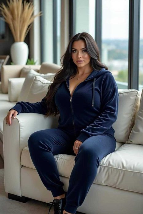 Жіночий спортивний, велюровий костюм ID: 79823941