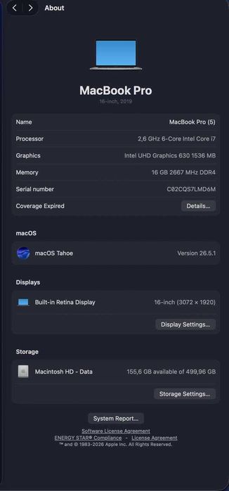 Apple MacBook Pro 16 2019