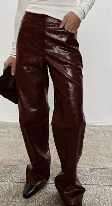 Штани шкіряні coosh, zara
