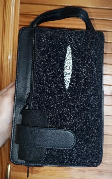 Барсетка мужская Mosart Custini из натуральной кожи морского ската.