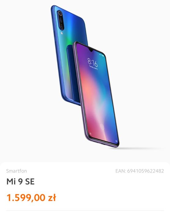 Telefon Xaomi Mi 9SE Niebieski