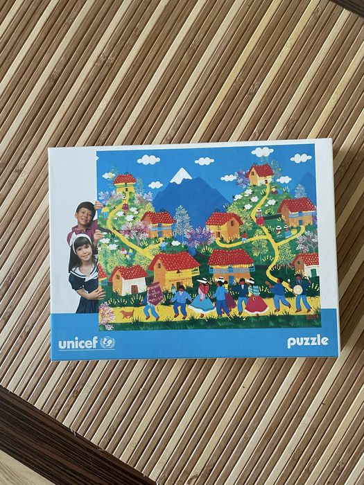 Пазли дитячі ( собака , будиночки )