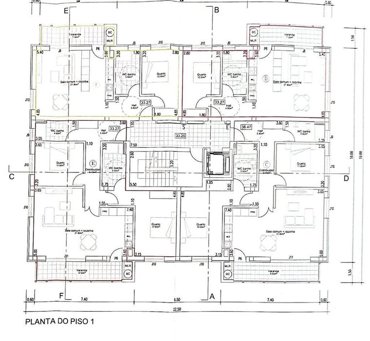 Apartamento T1 em Avanca de 61,00 m2
