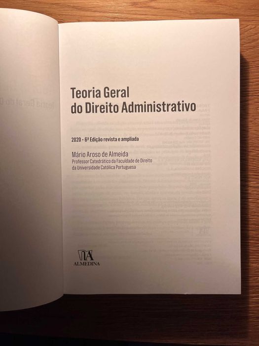 Teoria Geral do Direito Administrativo (M. Aroso de Almeida)
