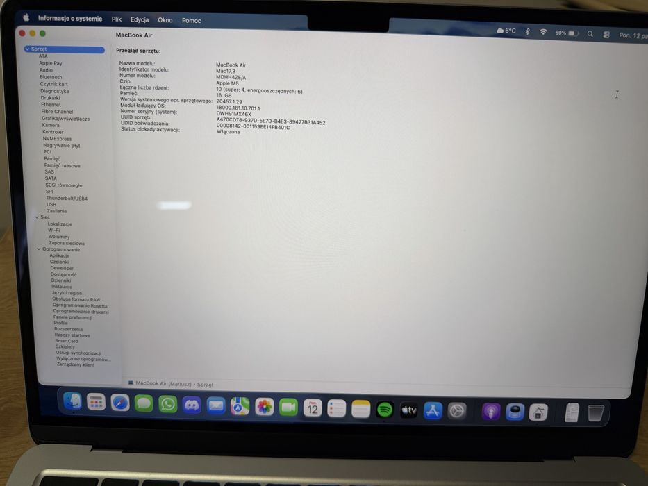 Macbook Air M5 16/512 GB Sky Blue