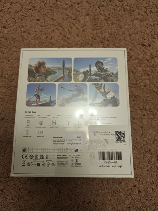 Екшн-камера Insta360 X4 8K Standard Bundle (CINSABMA)