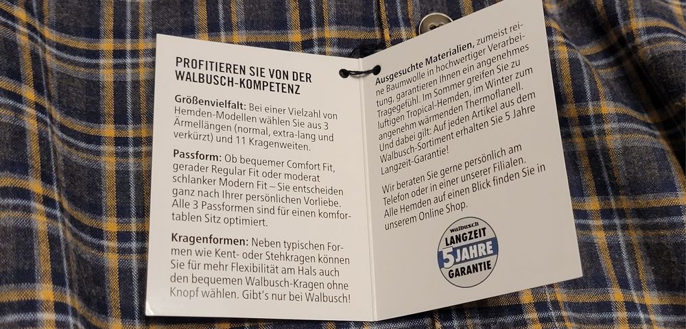 Walbusch Thermo Koszula Męska roz. 45/46 - NOWA