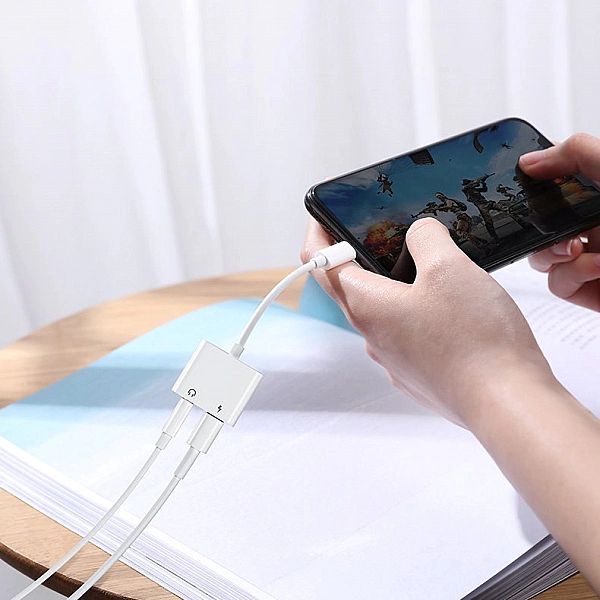 Joyroom adapter przejściówka rozdzielacz słuchawkowy Lightning - Light