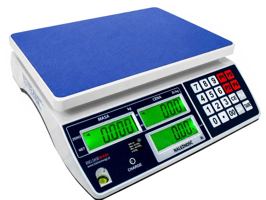 Elektroniczna Waga Kalkulacyjna Sklepowa 15kg LCD Z LEGALIZACJĄ AKU