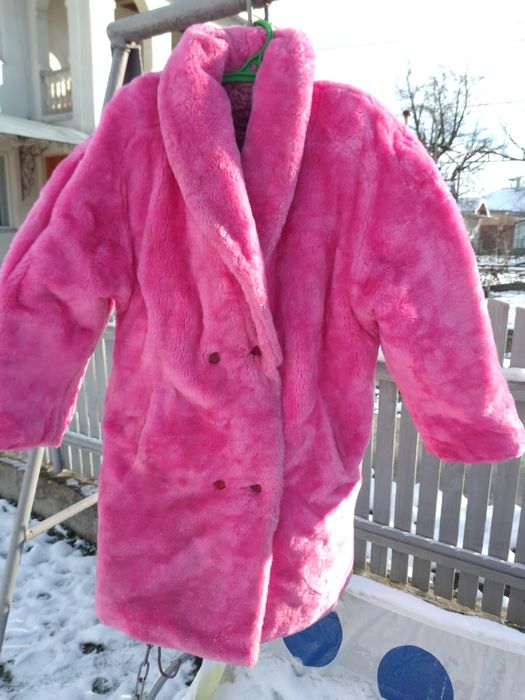 Полошубка жіноча зимова рожева