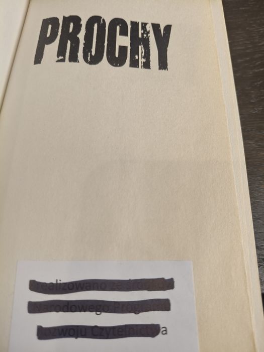 Książka pod tytułem prochy ⁷⁴