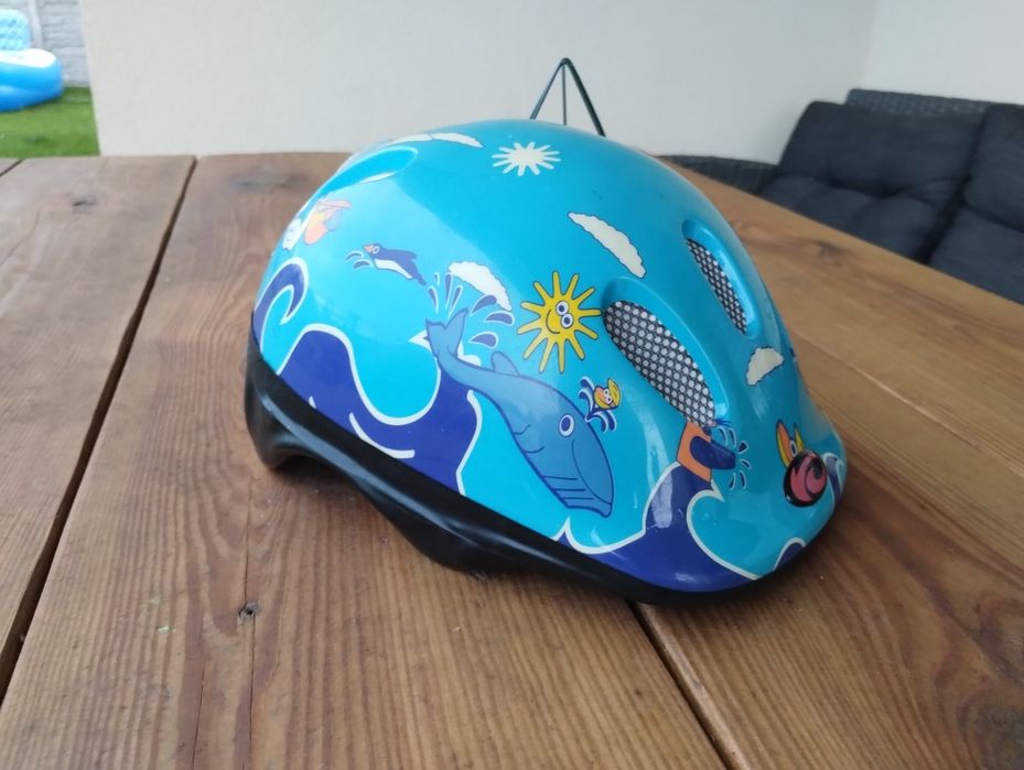 Kask rowerowy dla dzieci niebieski regulowany