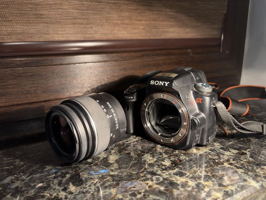 Aparat Sony alfa-33 + obiektyw SLT1855 + zestaw(bateria,ładowarka)