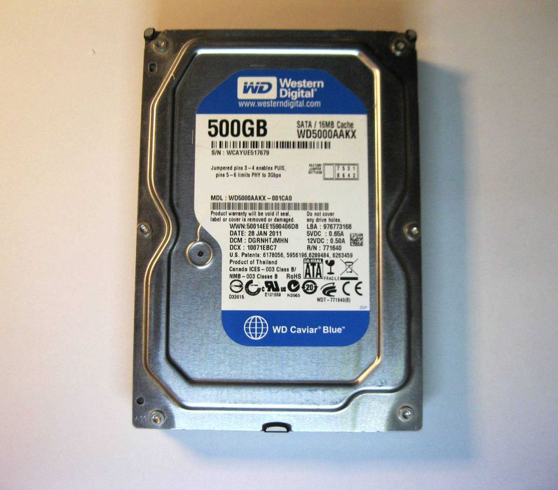 HDD Drive Disco Rigido Western Digital SATA 500GB 3.5"