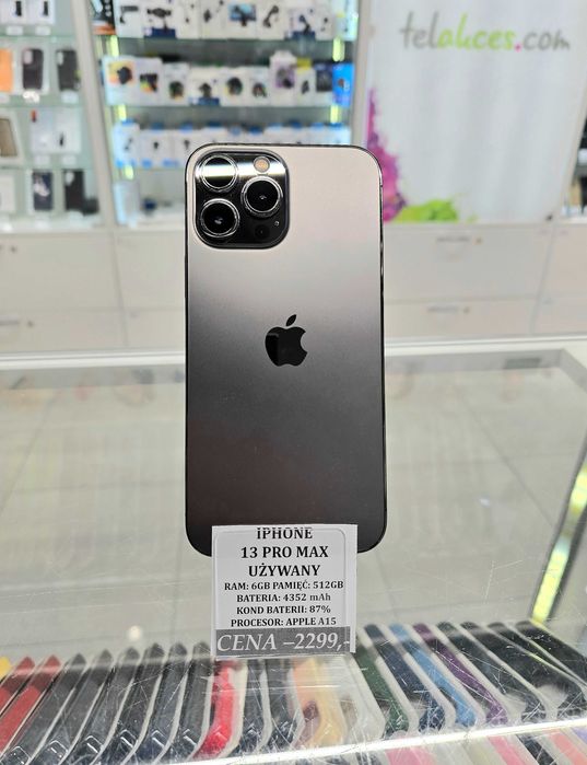 Iphone 13 Pro Max 512GB Bat 87% Telakces Felicity *Raty 0%