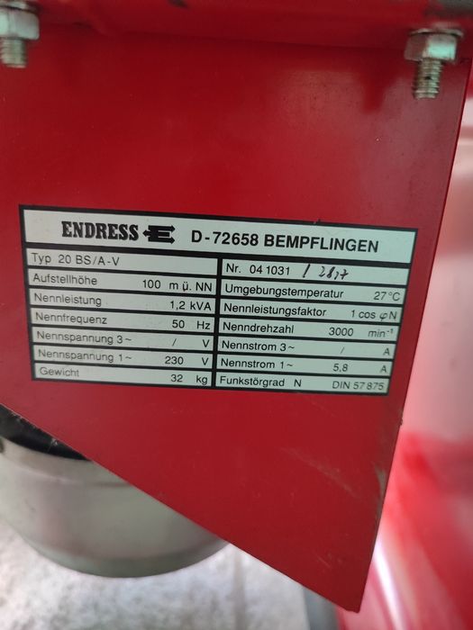 Продам гениратор  Endress 1,4 kv