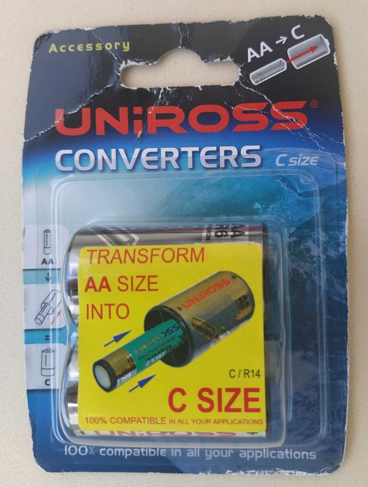 Adaptador para baterias AA - C