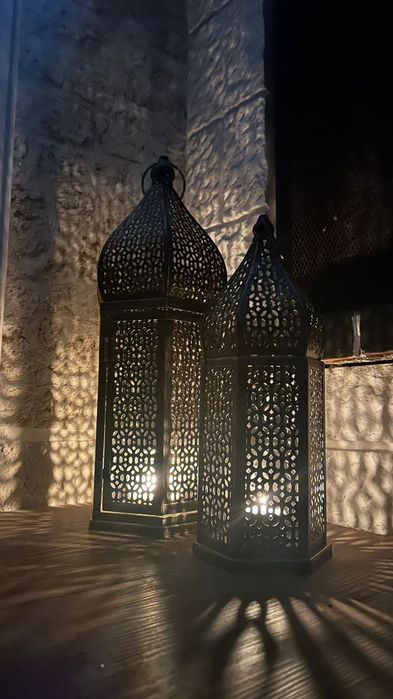 Lâmpadas marroquinas em ferro novas