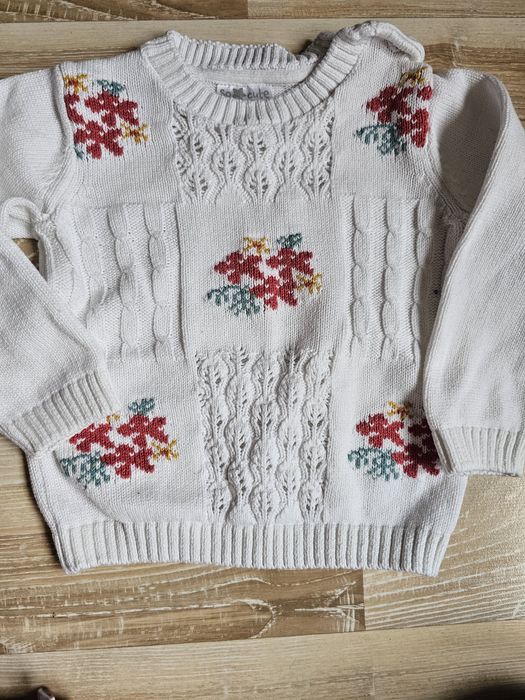 Sweterek dla dziewczynki 86, wiosna, wiosenny, dziewczęcy