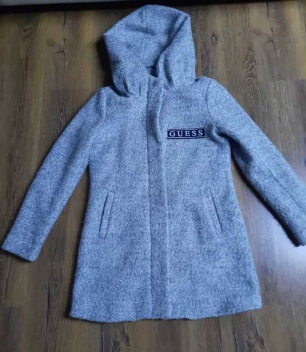 Wełniany płaszcz płaszczyk jesienny zimowy guess 36 s