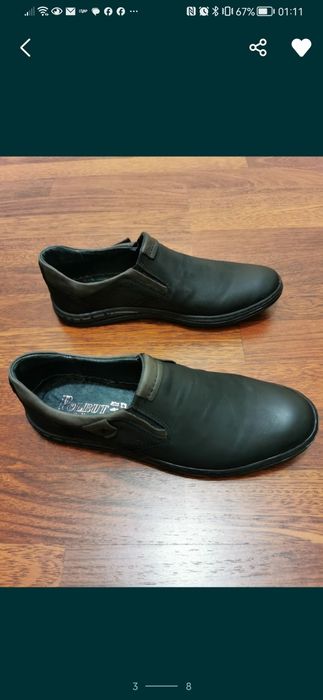 Skórzane Buty Męskie Wsuwane Lekkie Wygodne