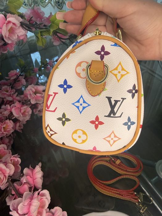 Жіноча сумка Louis Vuitton Monogram Multicolour Speedy (біла)