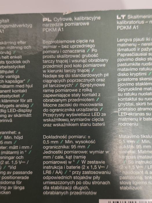 Parkside PDKM A1 - Cyfrowy przyrząd pomiarowy do pił ukośnych