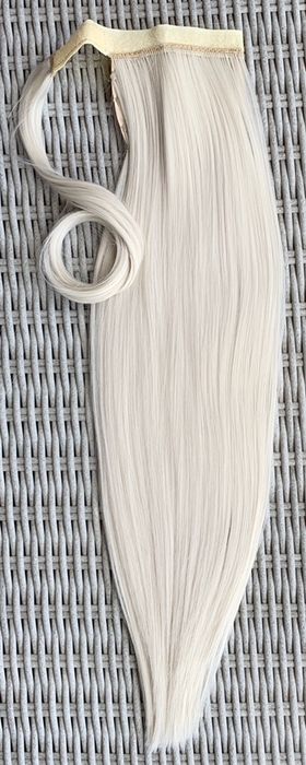 Premium Ultra włosy doczepiane, platynowy blond, kucyk, treska 253.