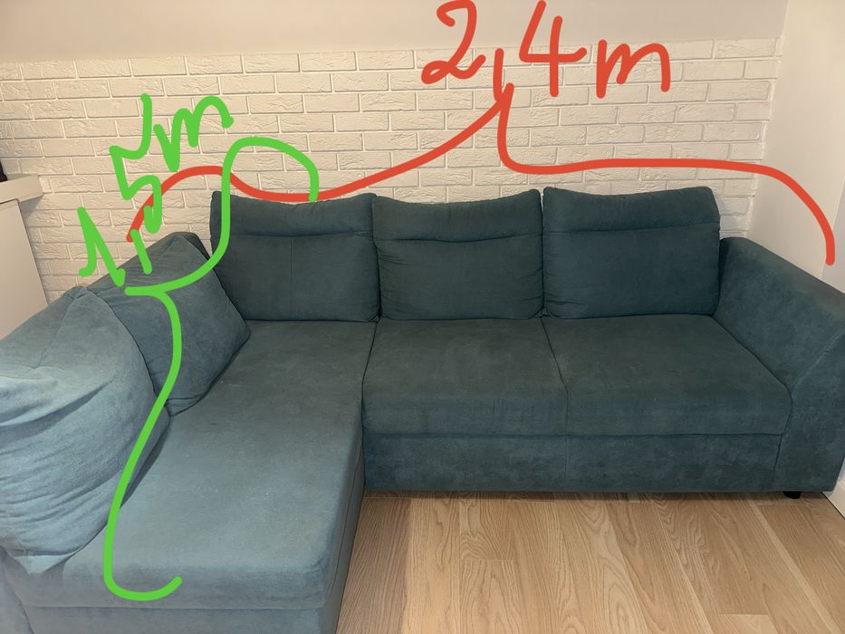 REZERWACJA kanapa narożna narożnik rozkładana