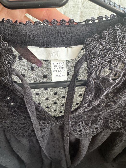 Bluzka 34 XS bufiaste rękawy H&M