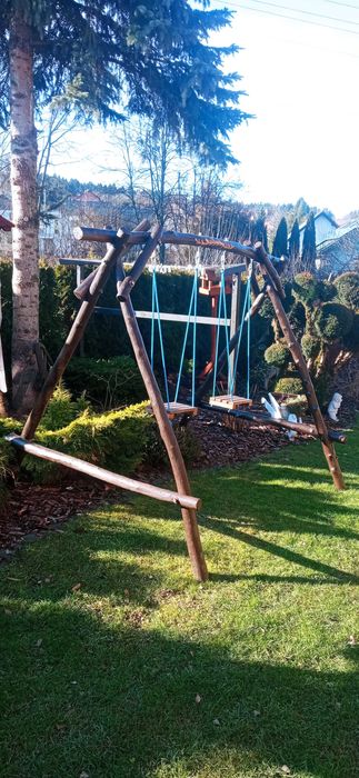 Solidna huśtawka dla dzieci masywna stabilna