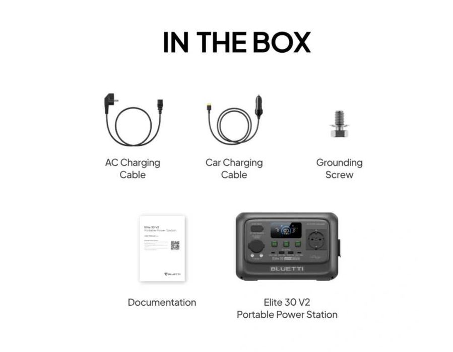 Зарядная станция Bluetti Elite 30 V2, 600 Вт, 288 Вт/час