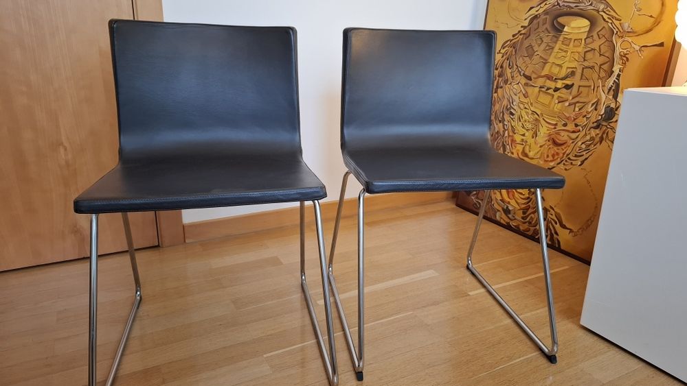Cadeiras em pele IKEA Bernhard